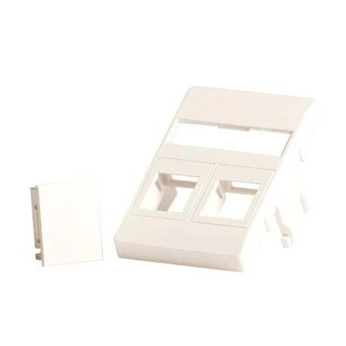 Lanview Wall Plate 2 x Keystone for 50 x 75 mm Clicline Outlet - White (LVN127866)