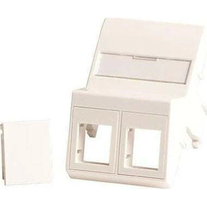 Lanview angled wall plate 2 x Keystone for 50x75 mm, white - LVN127871