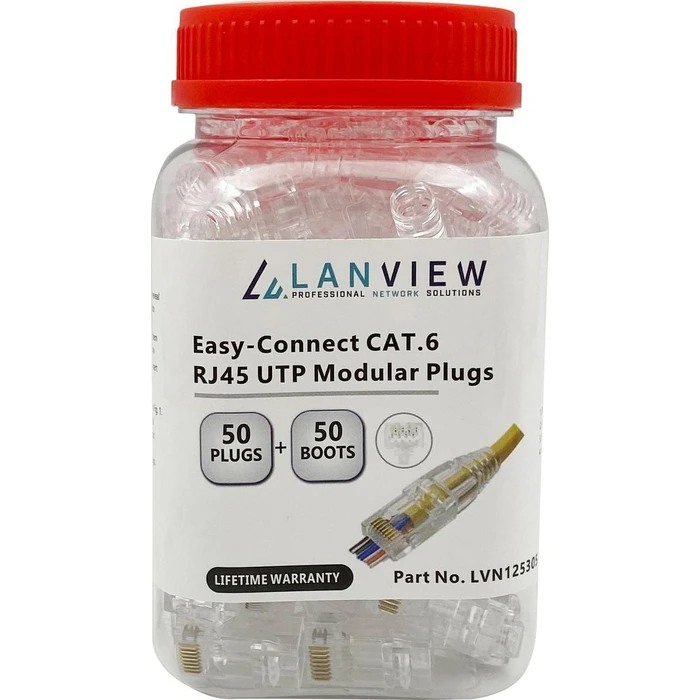 Lanview Network Cables RJ 45 Plug 50 pcs