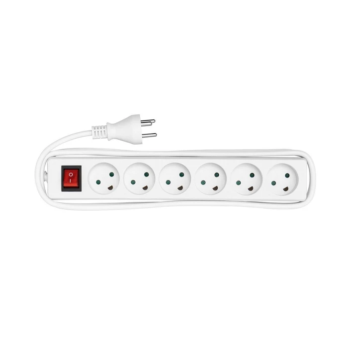 MicroConnect Πολύπριζο 6 Θέσεων με Διακόπτη και Καλώδιο 3m