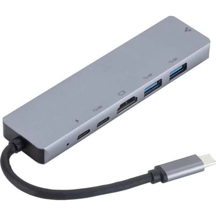 eSTUFF Μετατροπέας USB-C Docking Station με HDMI 4K PD Ethernet Γκρι