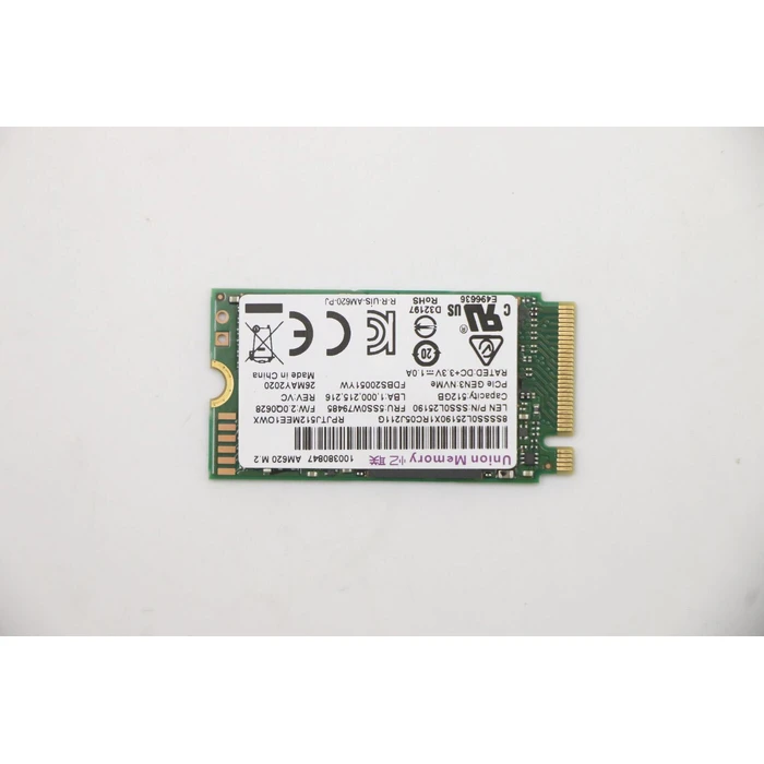 Lenovo SSD 512GB M.2 (τύπος 2242) PCIe 3.0 NVMe
