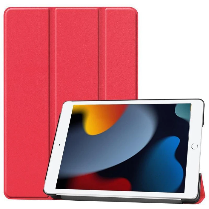 CoreParts Θήκη iPad Tri fold Caster Hard Shell Cover Auto Wake Function Κόκκινη