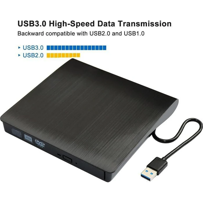 CoreParts External DVD CD Writer and Reader for Desktop Laptop Black MS DVDRW 3.0 013