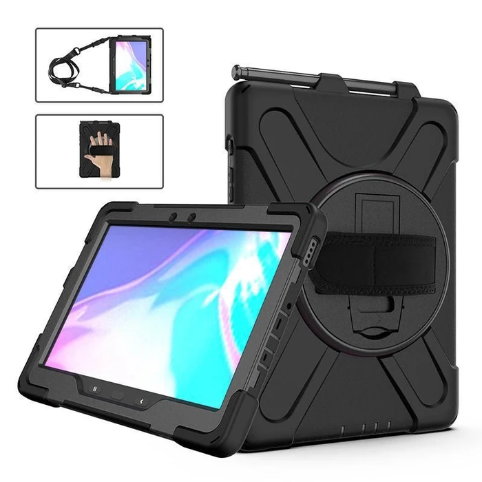 eSTUFF Chicago Flip Cover Μαύρη για Samsung Galaxy Tab Active Pro 10.1 και Active4 Pro
