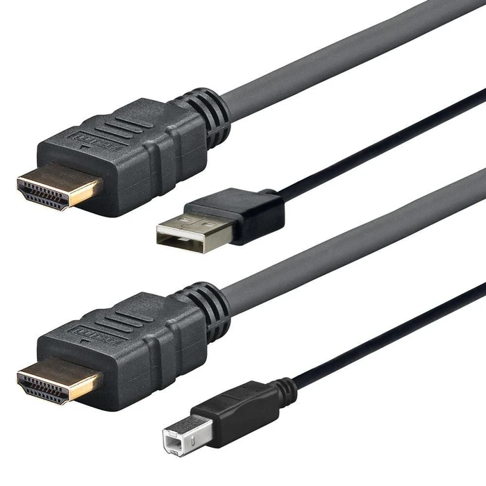 Vivolink Adaptors Cable HDMI male - HDMI male / USB-A male 3m Black