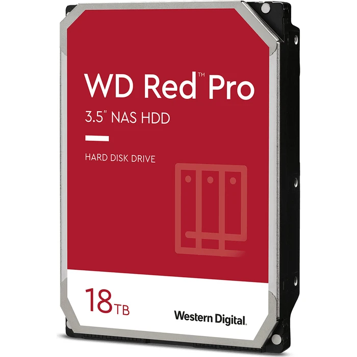 Western Digital Red Pro 18TB 3.5" SATA III 7200rpm 512MB Cache HDD for NAS/Server WD181KFGX