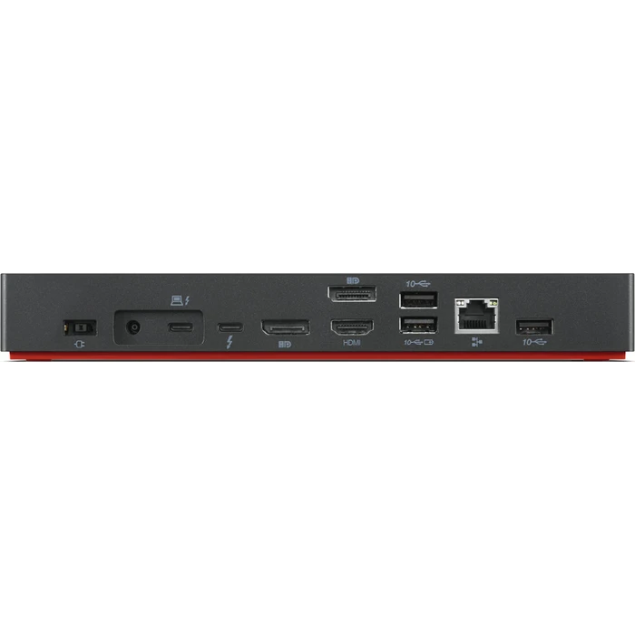 Lenovo ThinkPad USB C Docking Station with HDMI DisplayPort 4K PD Ethernet and 3 Monitor Support Black