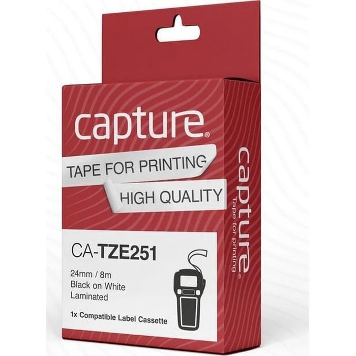 Capture Ταινία Ετικετογράφου 8m x 24mm σε Μαύρο Χρώμα