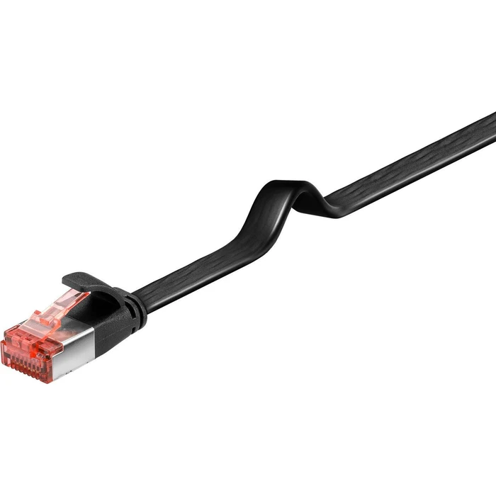 MicroConnect Network Cable Flat U/UTP Cat.6 3m Black