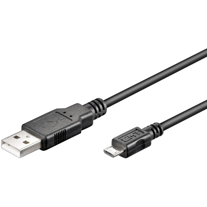Network MicroConnect Regular USB 2.0 to micro USB Cable Black 3m