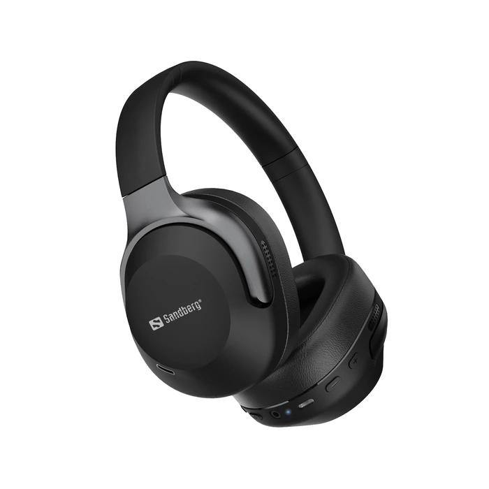 Sandberg Travel Ασύρματα Ενσύρματα Over Ear Ακουστικά με 30 ώρες Λειτουργίας Μαύρα