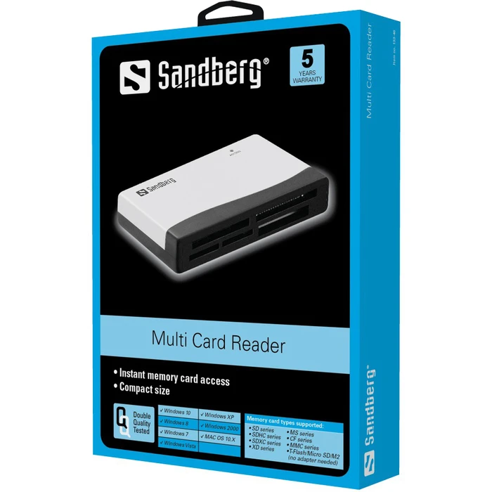 Sandberg Μετατροπείς Αντάπτορες Card Reader USB 2.0 SD microSD MemoryStick CompactFlash xD 133 46
