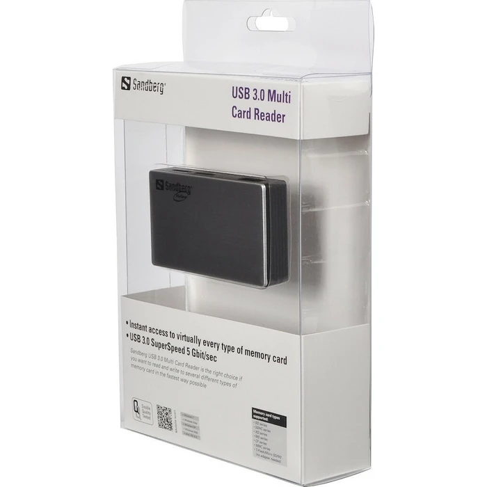 Sandberg Μετατροπέας Αναγνώστης Καρτών USB 3.0 για SD microSD MemoryStick CompactFlash xD Λευκός 133 73