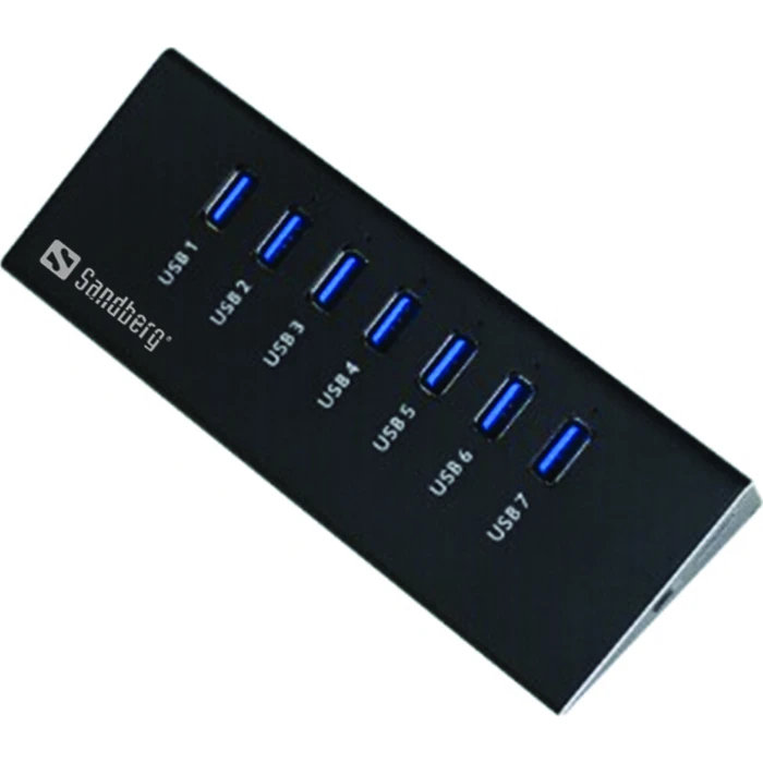 Metatropeis Adaptors Sandberg Hub 7 Port USB 3.0 with USB-A Connection and Power Delivery 133-82