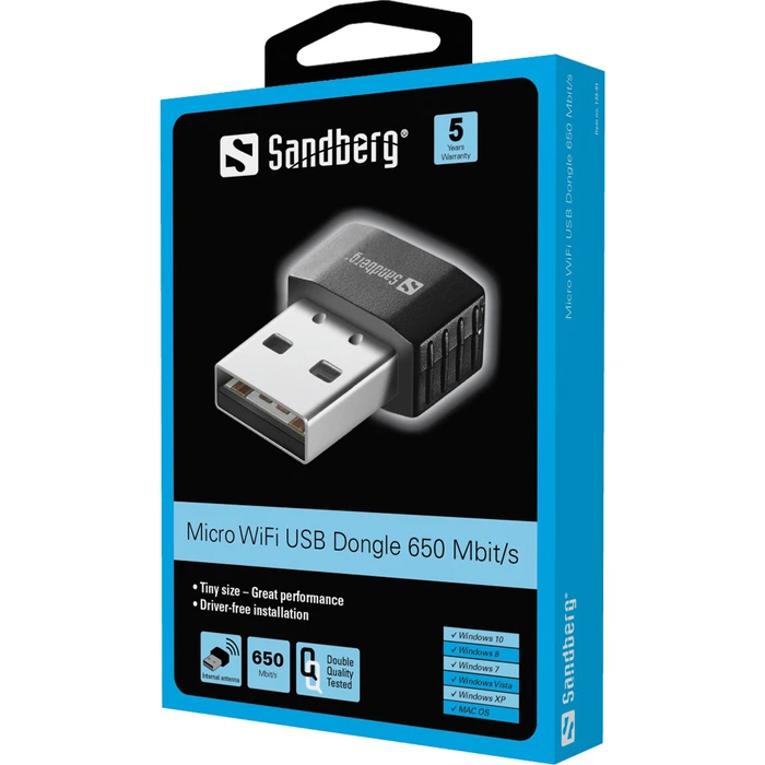 Sandberg Network Adapter Wireless USB 650Mbps