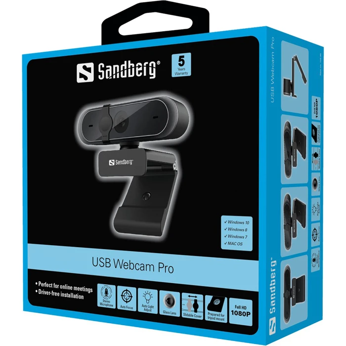 Sandberg Webcam Pro Full HD 1080p με Autofocus