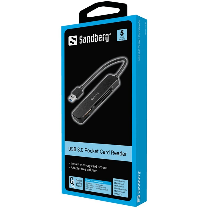 Sandberg Adapter Card Reader USB 3.0 for SD microSD MemoryStick