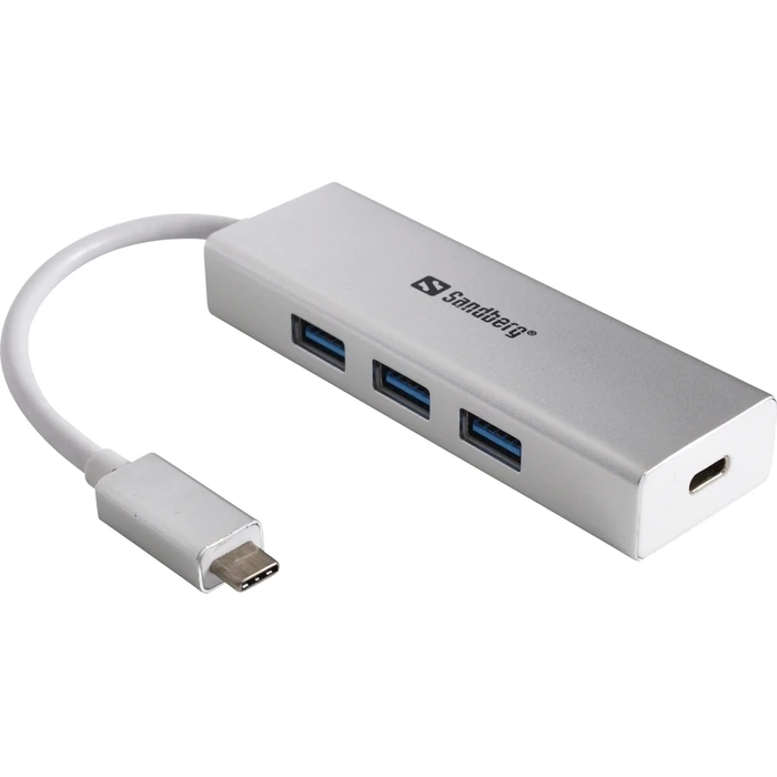 Sandberg USB Hub 3 Ports USB 3.0 with USB-C Silver