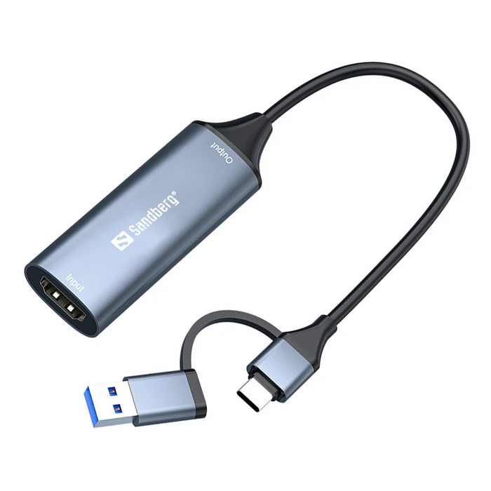 Metatropaeas Sandberg HDMI to USB-A USB-C