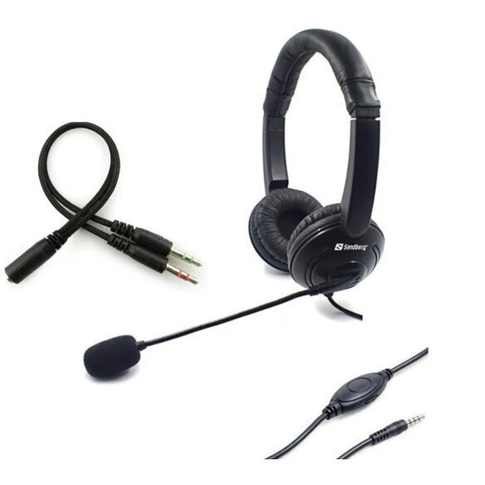 Sandberg MiniJack Headset Saver On Ear Multimedia Ακουστικά με μικρόφωνο και σύνδεση 3.5mm Jack