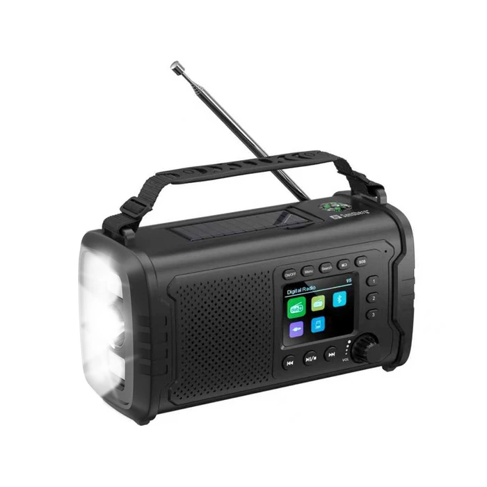 Sandberg Φορητό Ραδιόφωνο All in 1 20000 Ηλιακό DAB με Bluetooth και USB Μαύρο