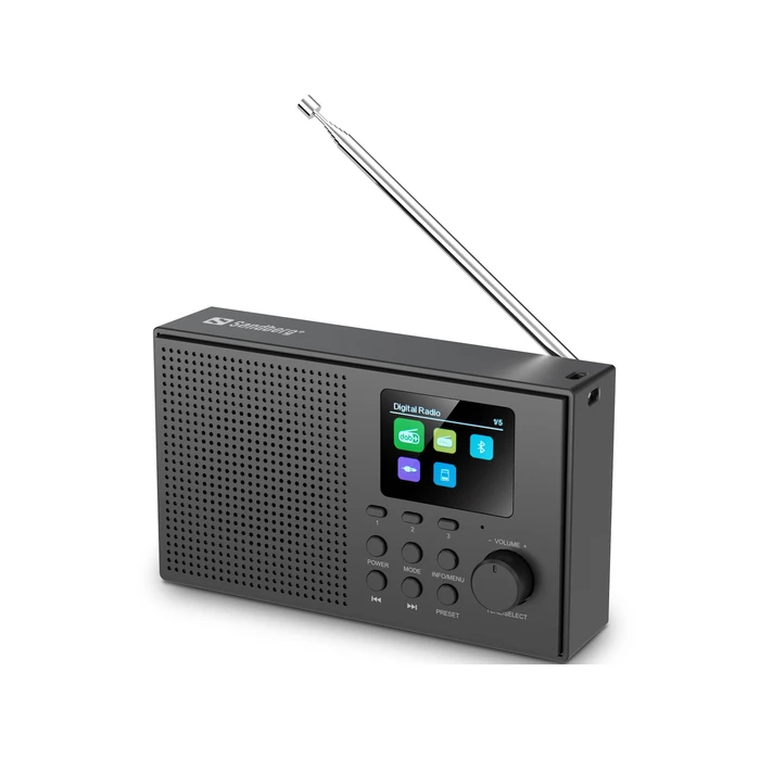 Sandberg Ραδιοφωνάκι Επαναφορτιζόμενο DAB Plus με Bluetooth και USB Μαύρο