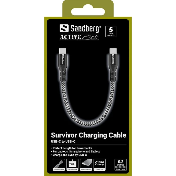 Sandberg Adapters USB to Type C Cable 0.2m 441 66