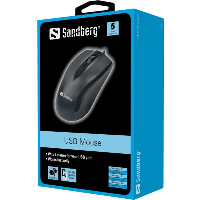 Sandberg Mouse Wired Mouse Black