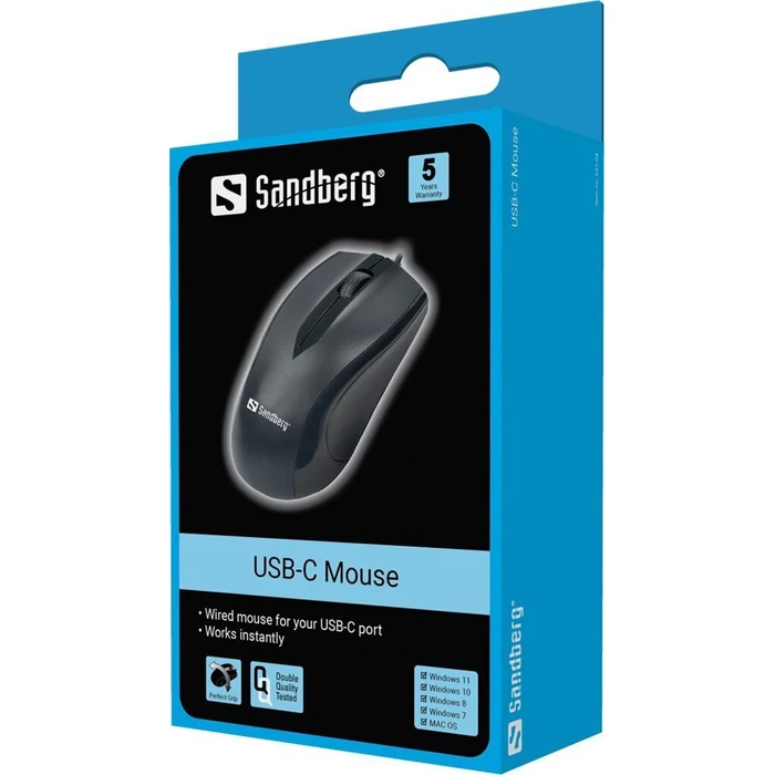 Sandberg USB-C Wired Mouse - Black (631-04)
