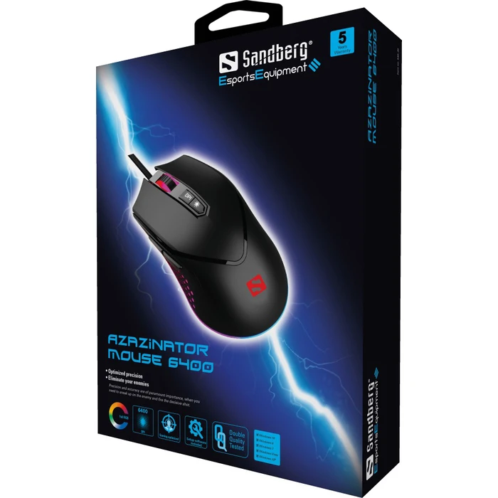 Sandberg Gaming Mouse Azazinator Mouse 6400 RGB