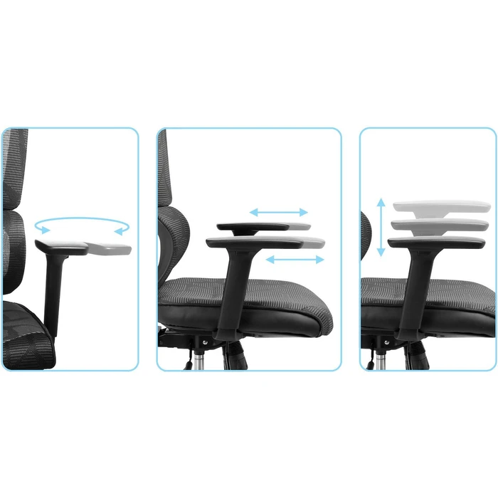 Sandberg ErgoFusion Gaming Chair Pro Δερματίνης με Ρυθμιζόμενα Μπράτσα Μαύρη