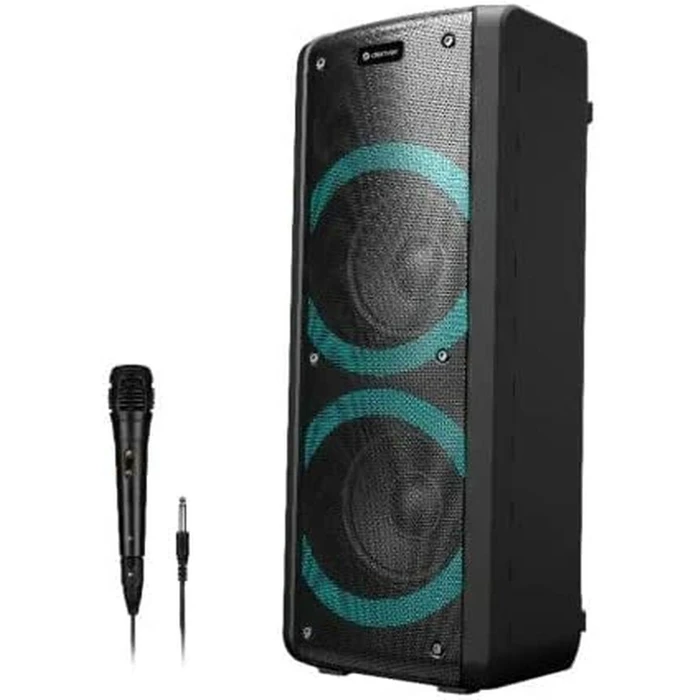 Συστήματα all-in-one Denver BPS-352 Bluetooth party speaker με USB, microSD, AUX, FM radio και 2 είσοδοι μικροφώνου, μαύρο