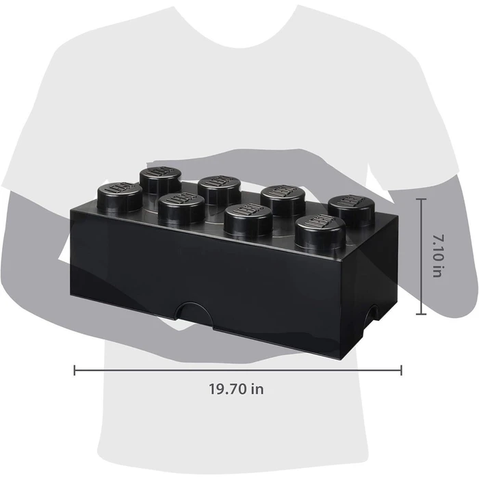 Lego Κουτί Αποθήκευσης Brick 8 - Μαύρο