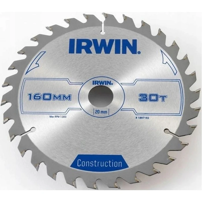 Irwin Wood Cutting Saw Blade 160mm 30 Teeth (IRW1897192)