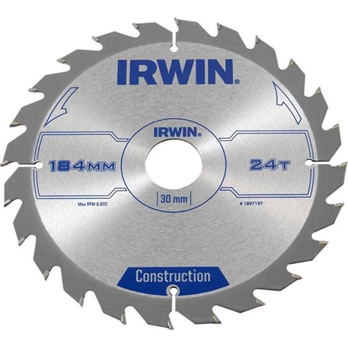Irwin Δίσκος κοπής ξύλου χειρός 184mm 24 δόντια (1897197)
