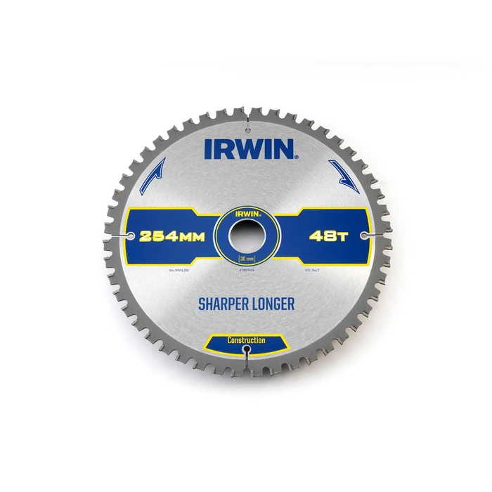 Irwin Δίσκος Κοπής Ξύλου 254mm 48 Δόντια (1897428)
