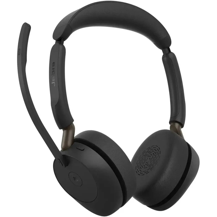 Jabra Evolve3 65 Stereo Link 390a MS Stand Wireless On‑Ear Multimedia Headset with Microphone and Bluetooth