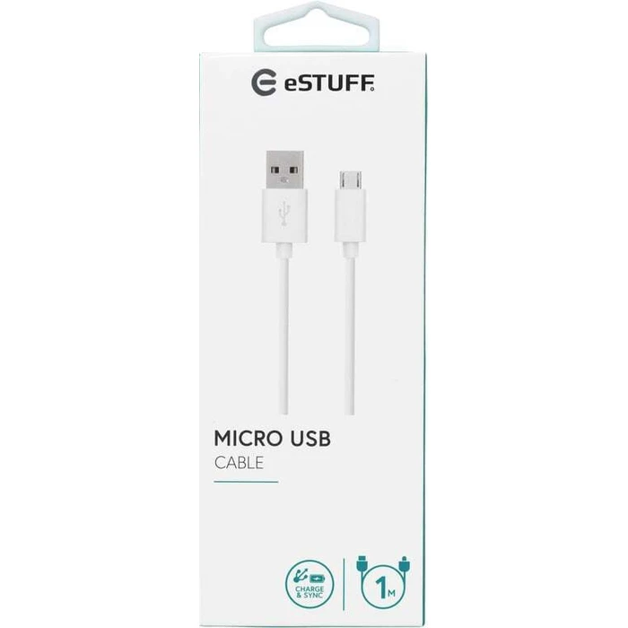 eSTUFF USB 2.0 to micro USB Cable White 1m ES603007
