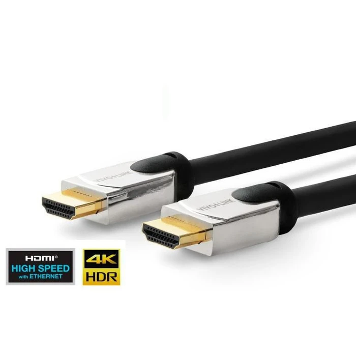 Vivolink Καλώδιο Δικτύου HDMI 2.0 Premium High Speed 4K 60Hz HDR 7.5m Μαύρο PROHDMIHDM7.5