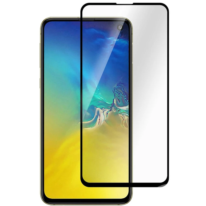Default eSTUFF Full Glue Full Face Tempered Glass Black Galaxy S10e
