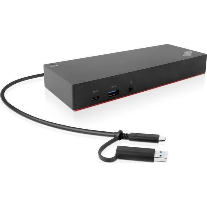 Lenovo Adapters Lenovo ThinkPad Hybrid Dock USB A USB C Docking Station with HDMI DisplayPort 4K PD Ethernet Black