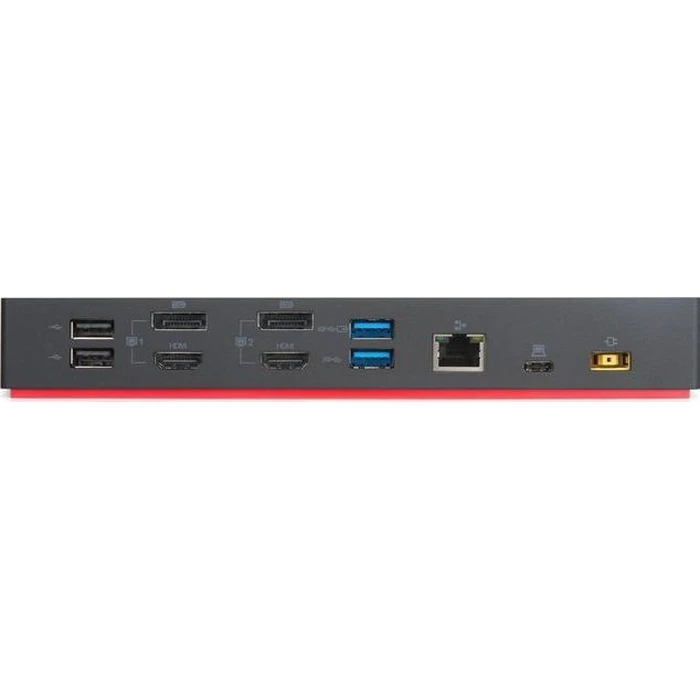 Lenovo Adapters Lenovo ThinkPad Hybrid Dock USB A USB C Docking Station with HDMI DisplayPort 4K PD Ethernet Black