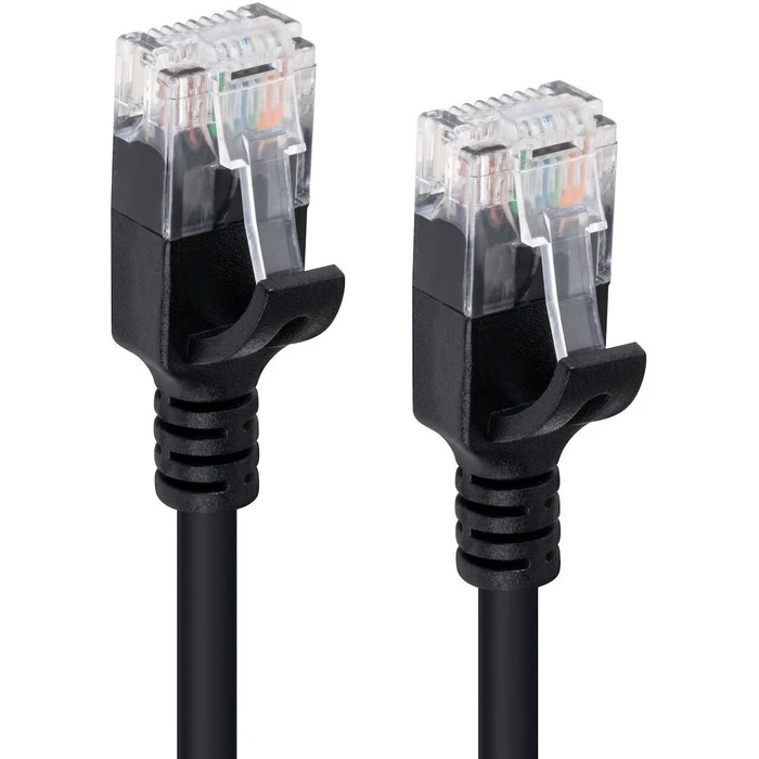 MicroConnect U/UTP Cat.6 Slim επίπεδο καλώδιο Ethernet 0.3m Μαύρο