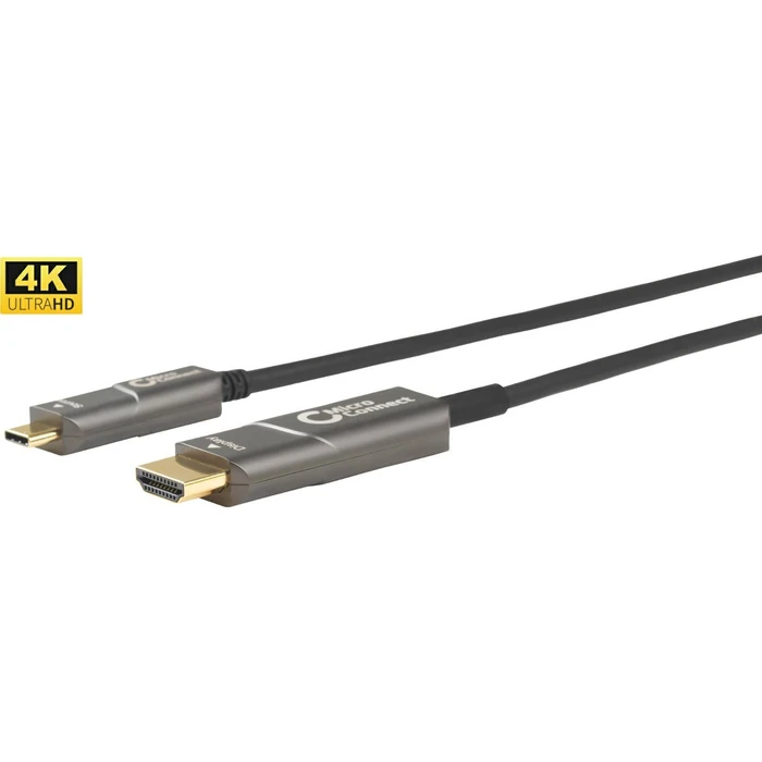 Microconnect USB3.1CHDMI15OP USB-C (male) to HDMI (male) Cable - 15 m, HDMI 2.0, 4K@60Hz HDR, Black