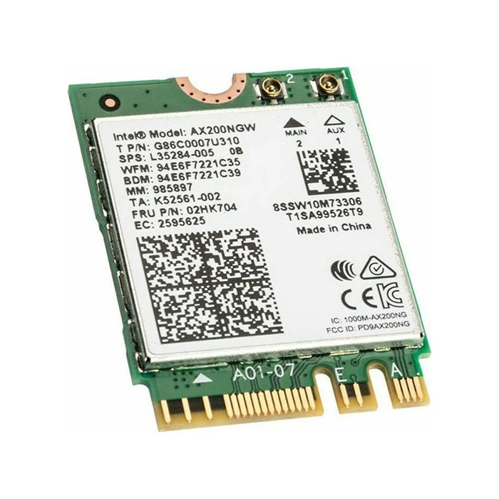 Intel Μετατροπείς - Αντάπτορες Ασύρματη Κάρτα Δικτύου Wi-Fi 6 1000Mbps PCI-e AX200 NGWG NV
