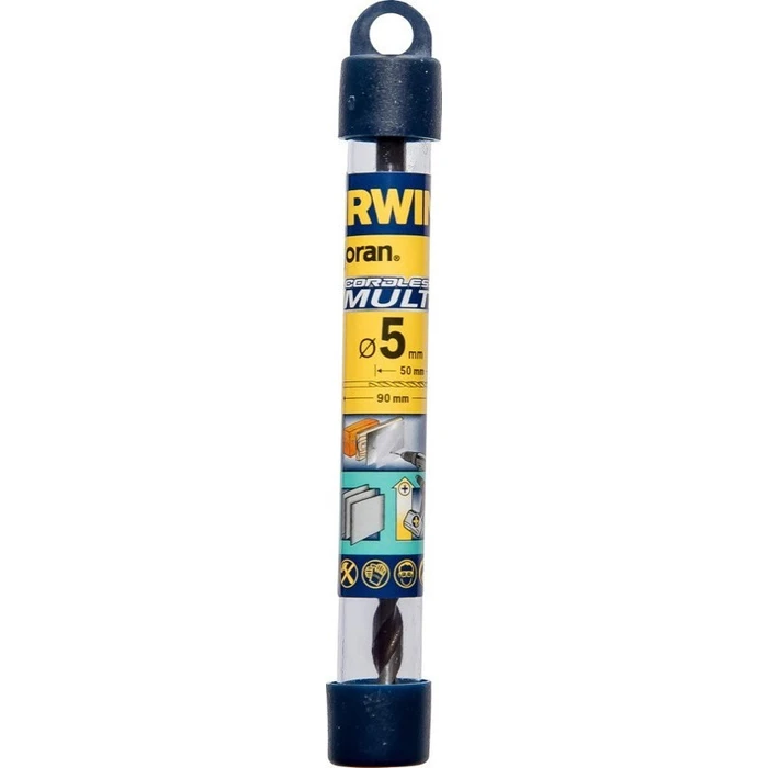 Irwin Multipurpose Cordless Διαμαντοτρύπανο με Κυλινδρικό Στέλεχος για Δομικά Υλικά, Μέταλλο, Ξύλο, Γυαλί και Πλακίδια 12x160mm 10501936