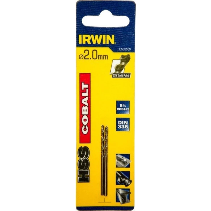 Irwin Τρυπάνι HSS Cobalt για Μέταλλο 2x50mm (2,0 mm)