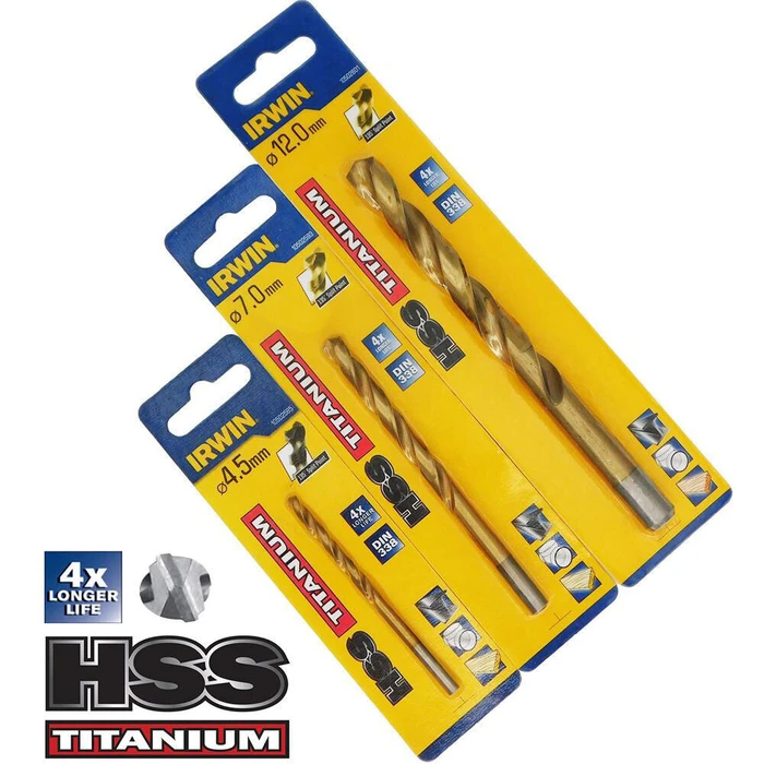 Irwin Τρυπάνι HSS TiN 2,0 x 24 mm με Κυλινδρικό Στέλεχος