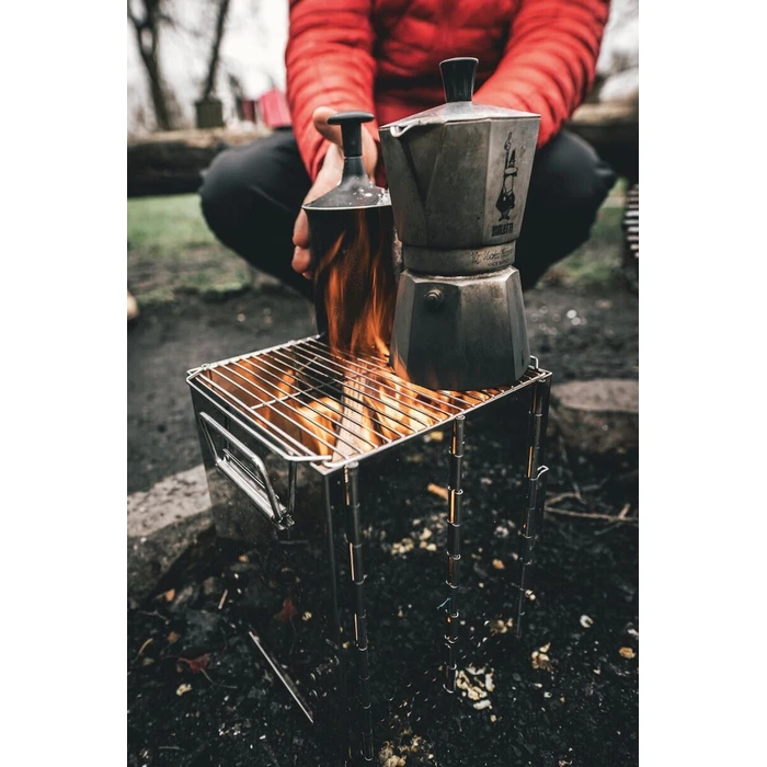 Robens Firewood Stove - Portable Wood Camping Stove 22.5 x 22.5 x 27.5 cm, Model 690244